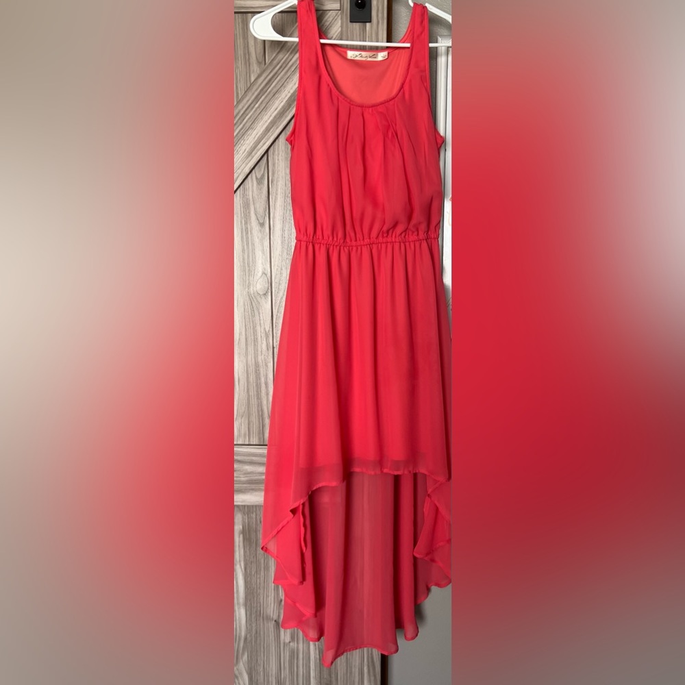 Liberty love high low summer pink dress.